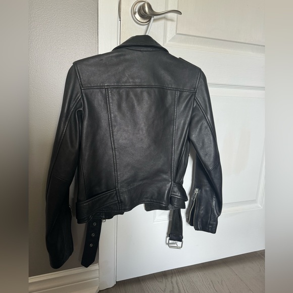 All Saints black leather jacket - great condition - Picture 3 of 4